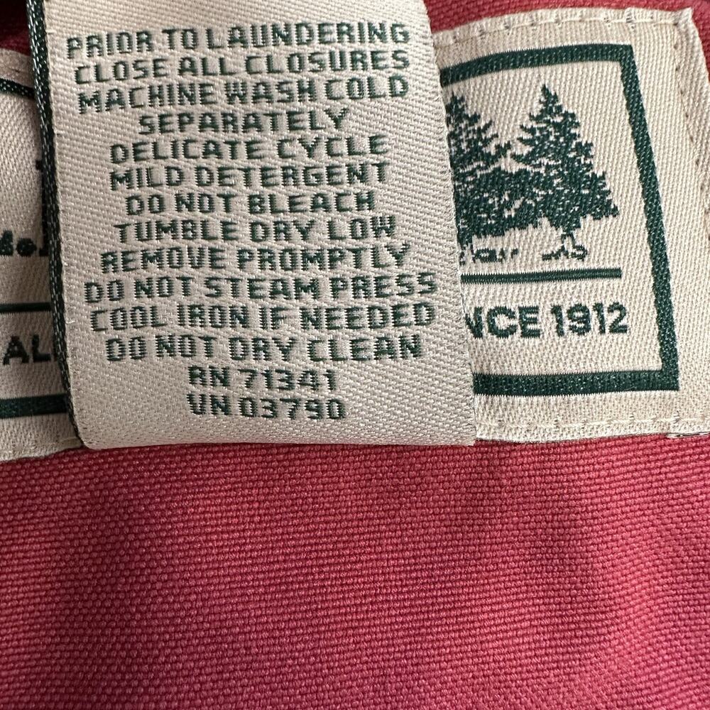 Vintage LL Bean Jacket Womens Red Canvas Quilt Barn Chore Corduroy 0WY29 sizeXL - Picture 4 of 16